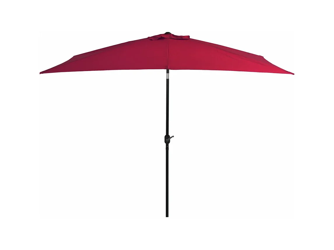 Parasol avec mât en métal 300x200 Bordeaux