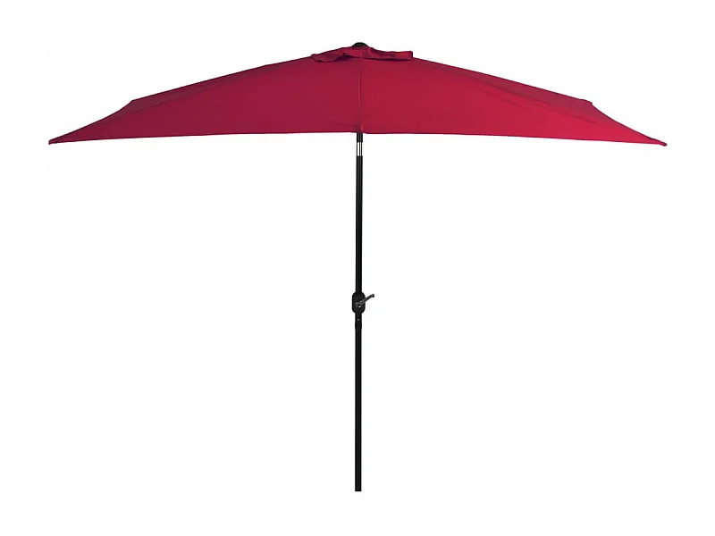 Parasol avec mât en métal 300x200 Bordeaux