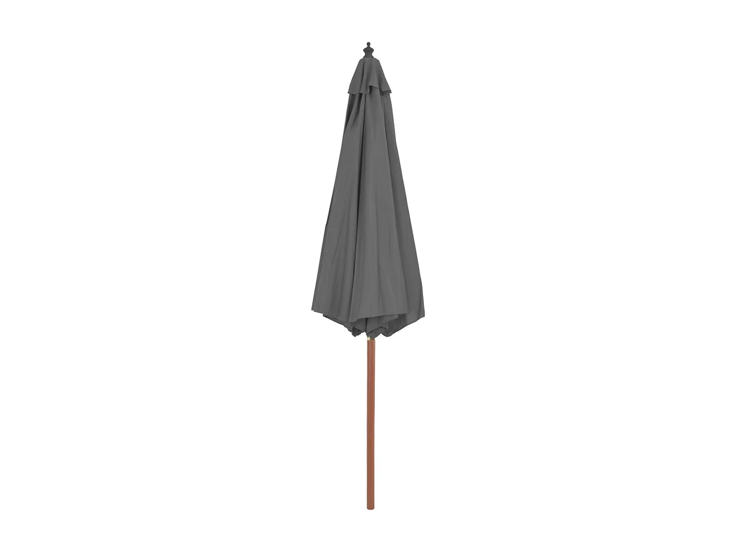 Parasol d'extérieur avec mât en bois 300cm Anthracite