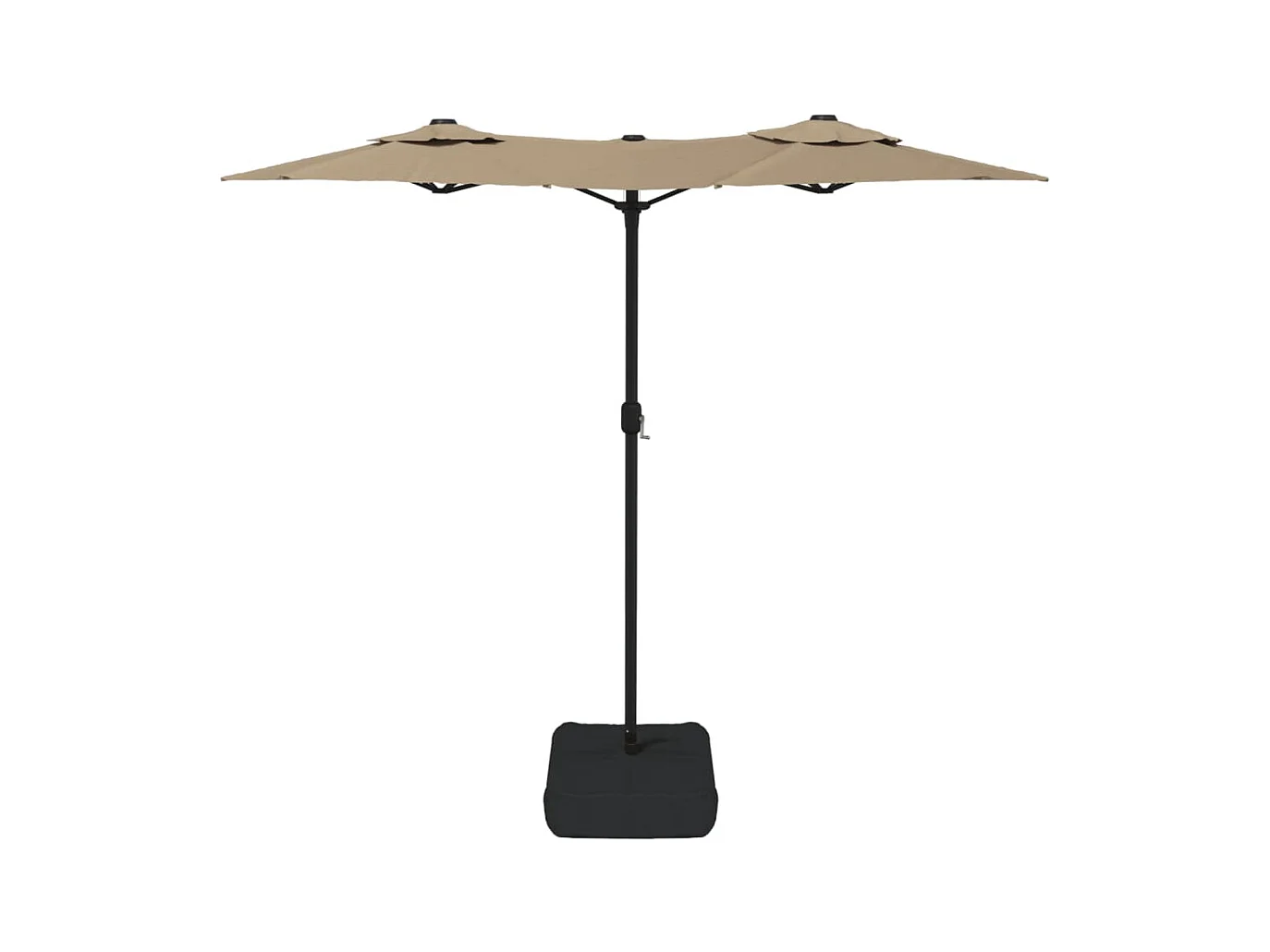Parasol à double tête avec LED taupe 316x240