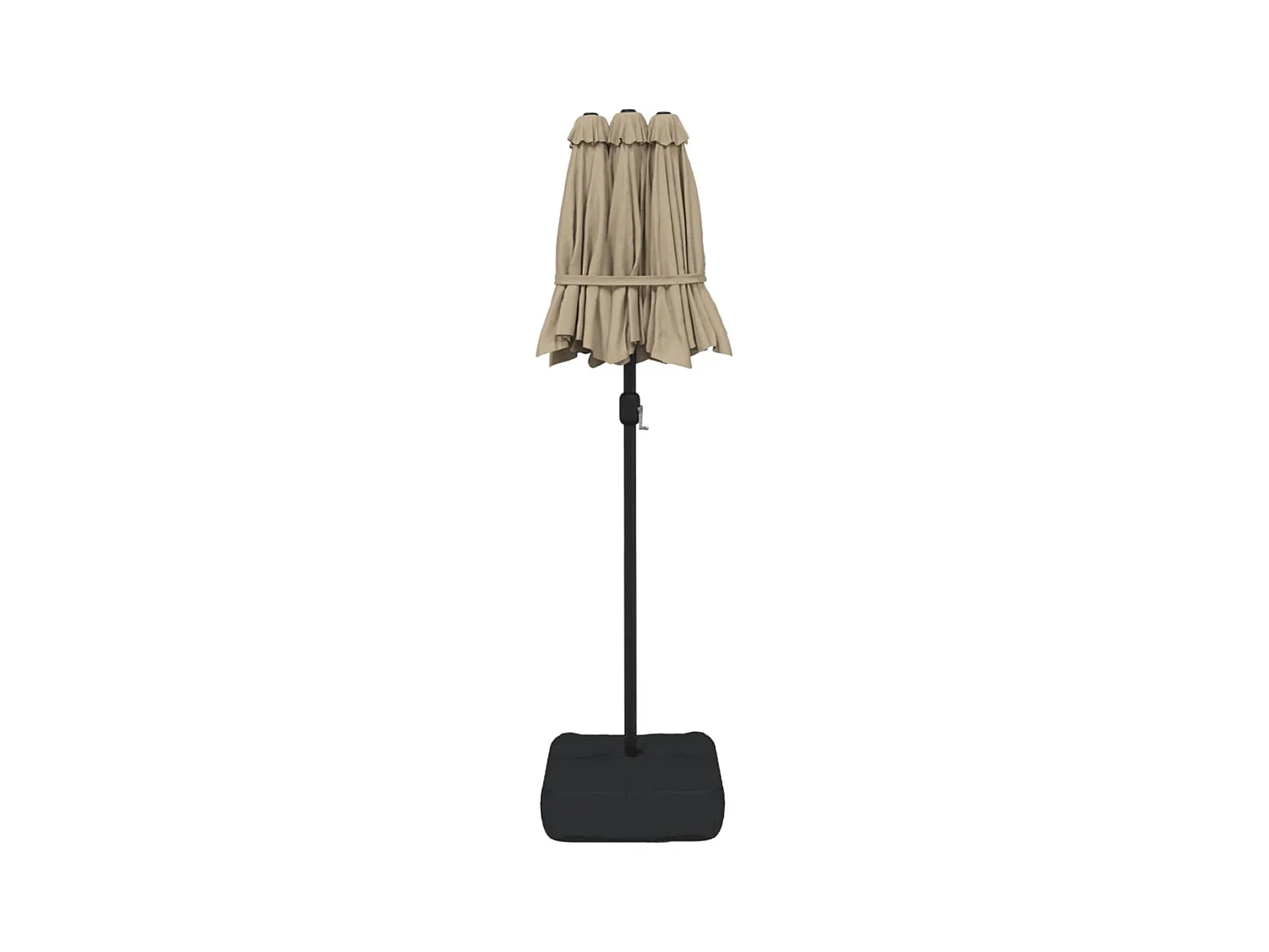 Parasol à double tête avec LED taupe 316x240