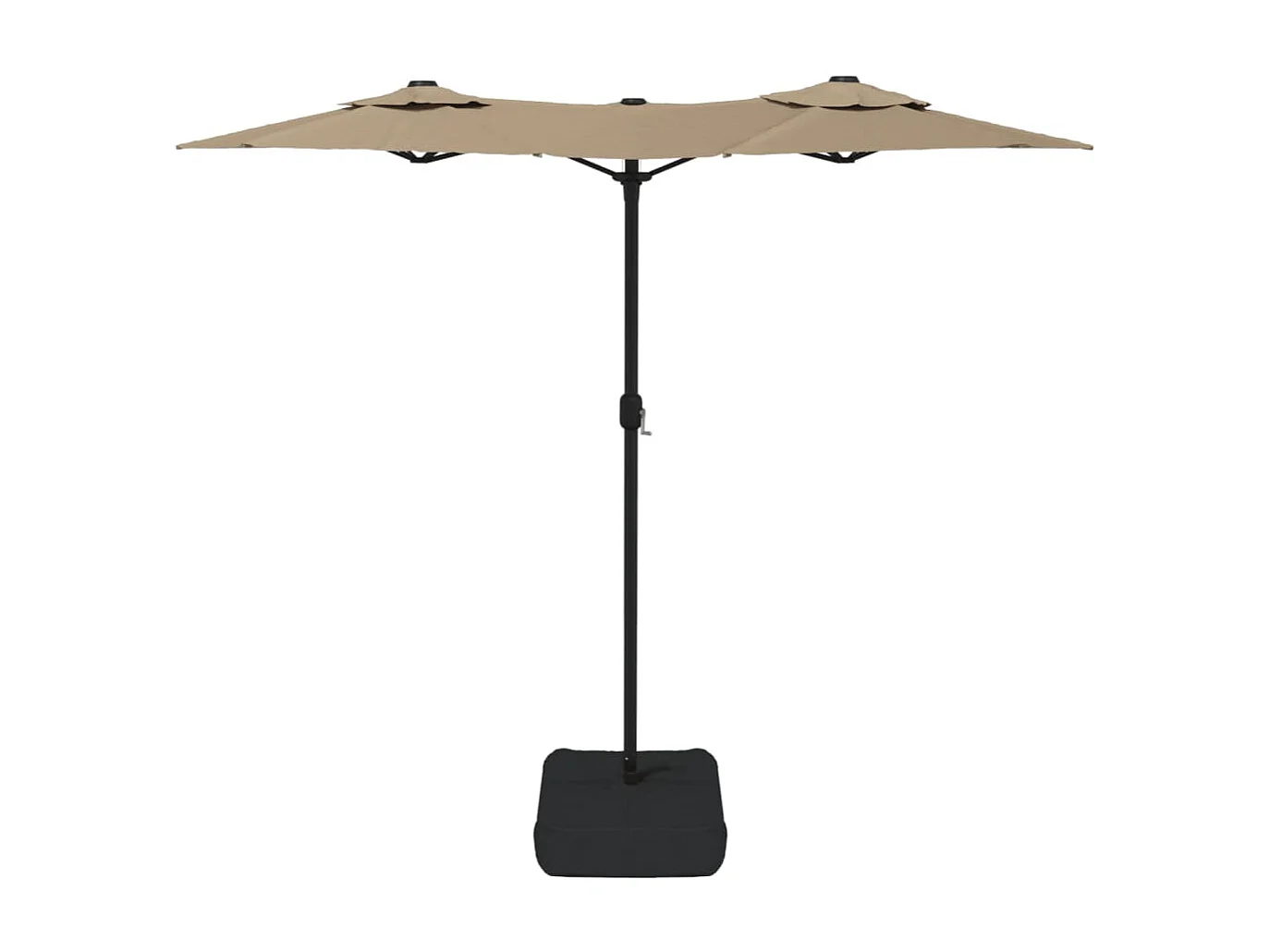 Parasol à double tête avec LED taupe 316x240