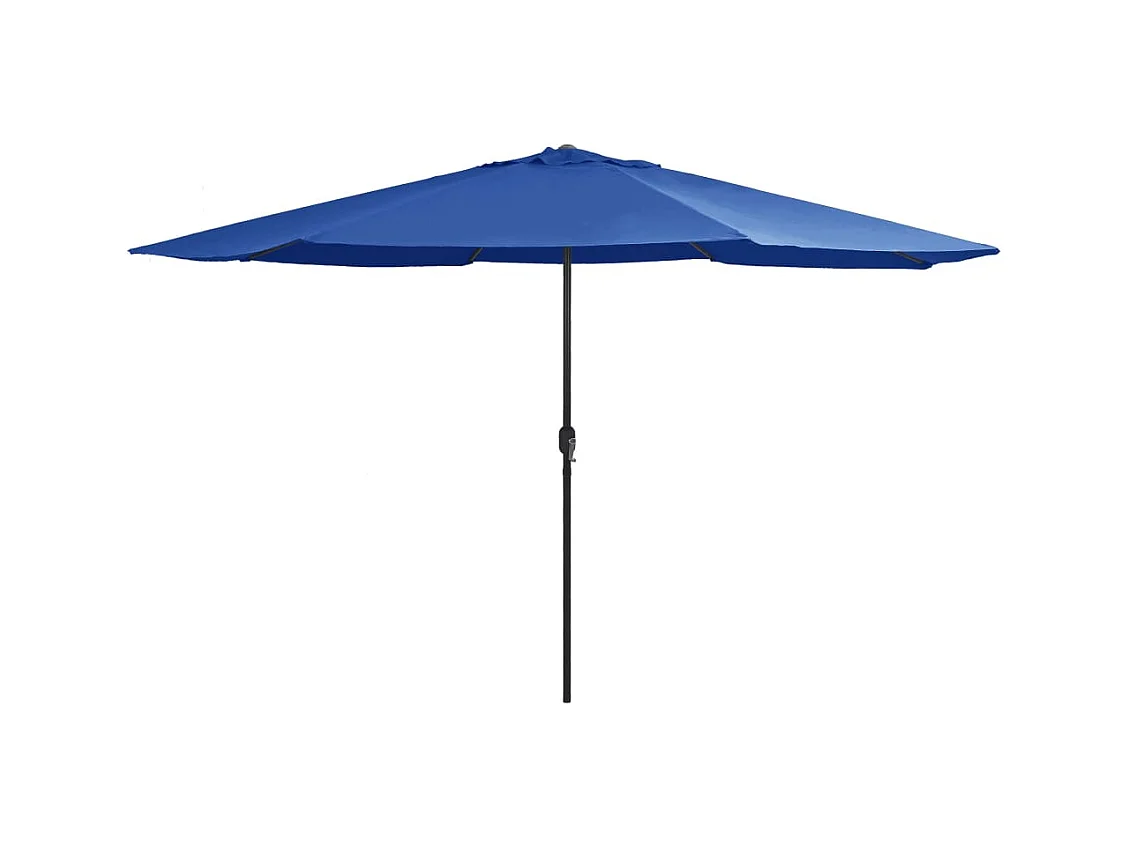 Parasol d'extérieur avec mât en métal 400cm Bleu azuré