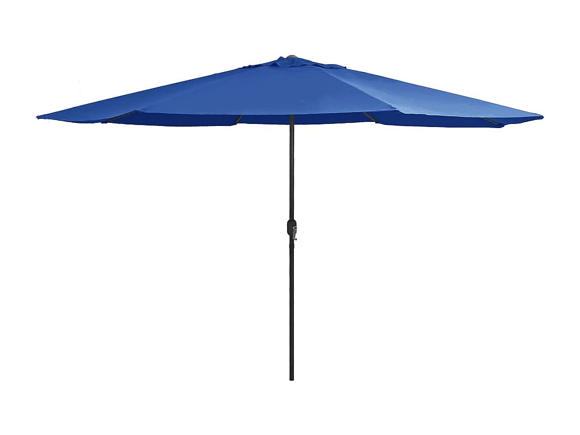 Parasol d'extérieur avec mât en métal 400cm Bleu azuré