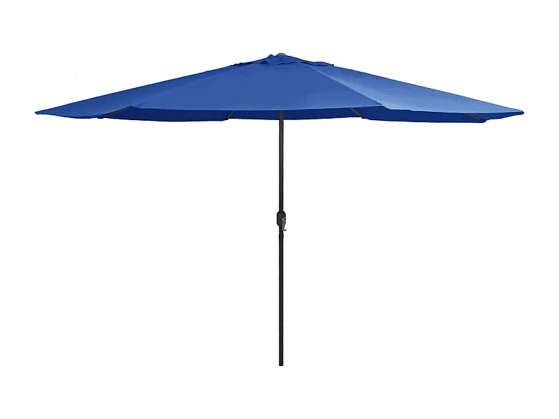 Parasol d'extérieur avec mât en métal 400cm Bleu azuré