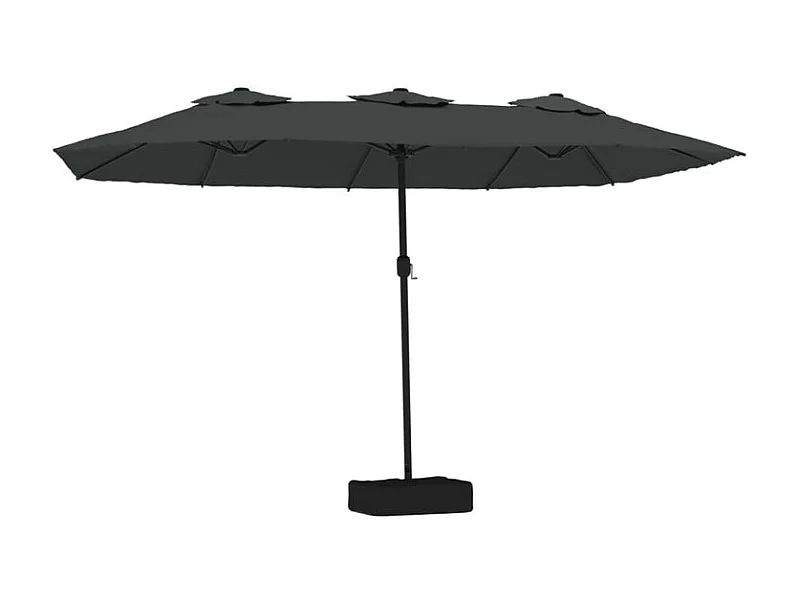 Parasol à double tête avec LED anthracite 449x245