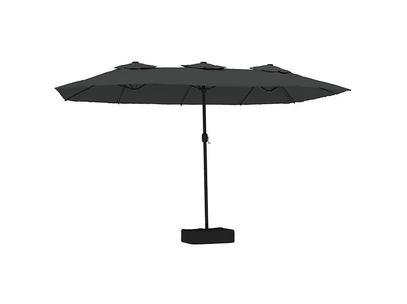 Parasol à double tête avec LED anthracite 449x245