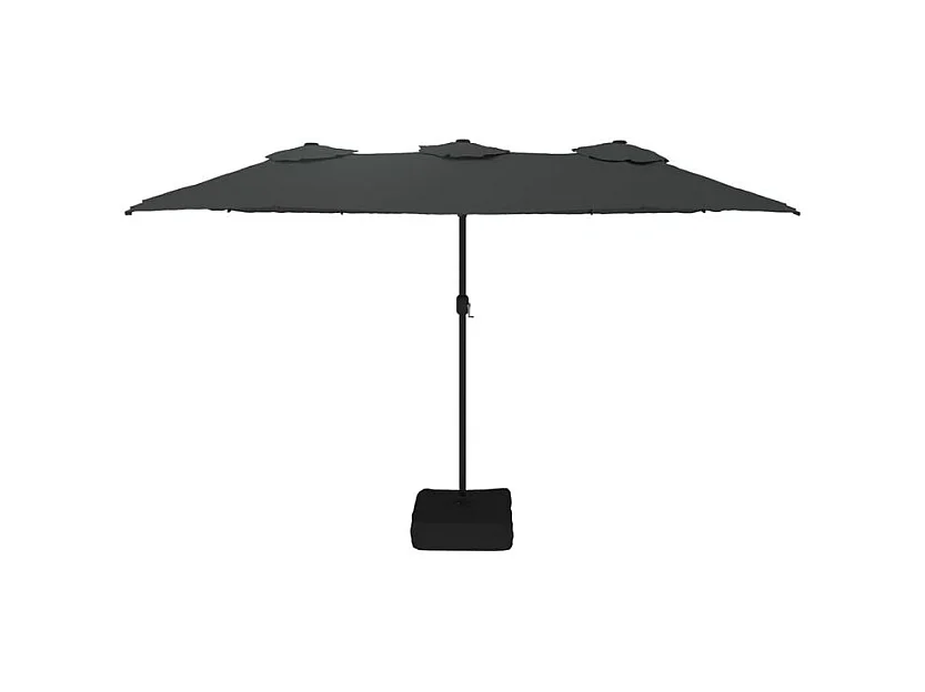 Parasol à double tête avec LED anthracite 449x245
