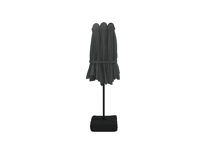 Parasol à double tête avec LED anthracite 449x245