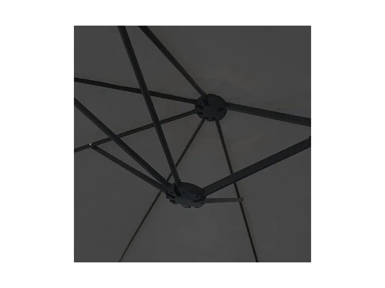 Parasol à double tête avec LED anthracite 449x245