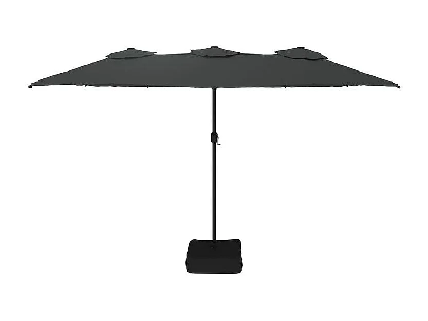 Parasol à double tête avec LED anthracite 449x245