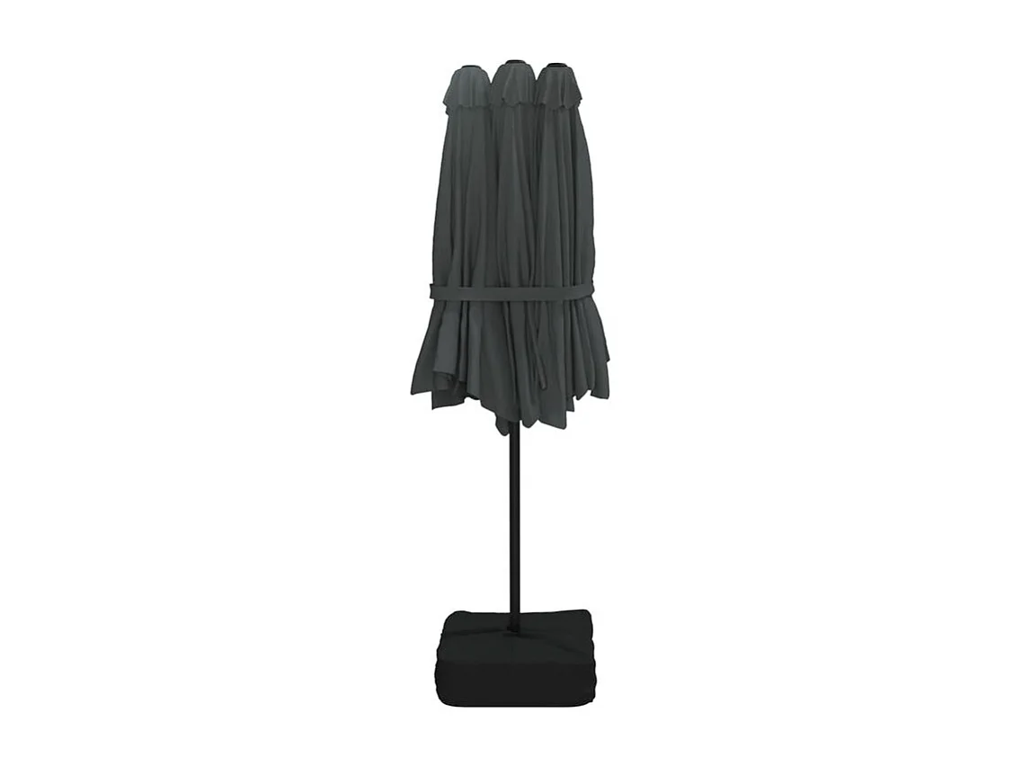 Parasol à double tête avec LED anthracite 449x245