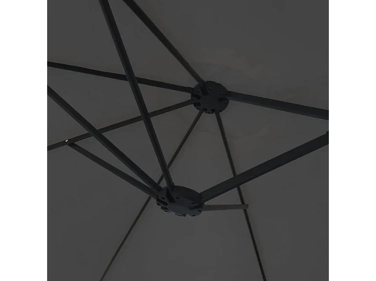 Parasol à double tête avec LED anthracite 449x245