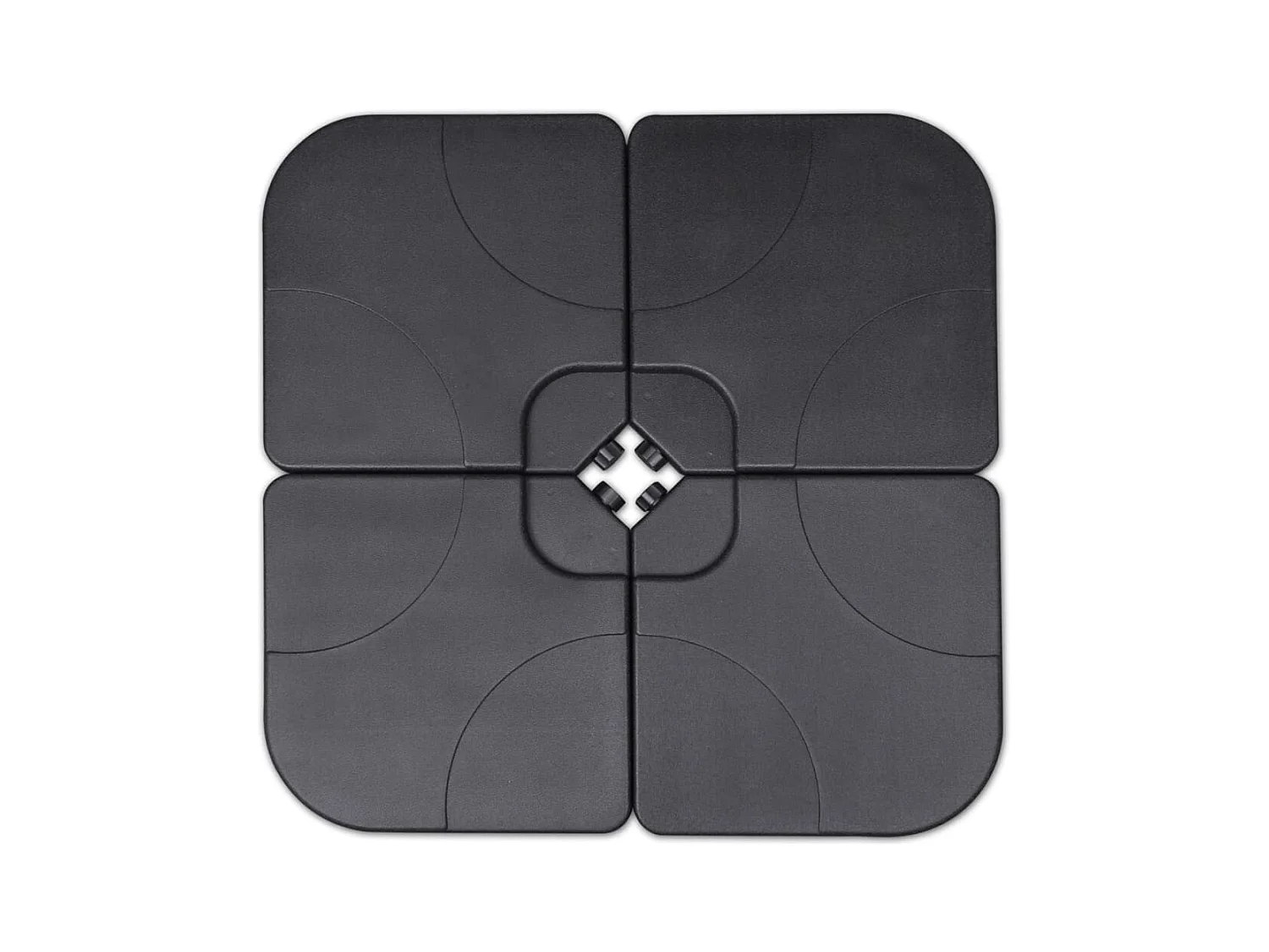 Parasol vert en aluminium avec base mobile