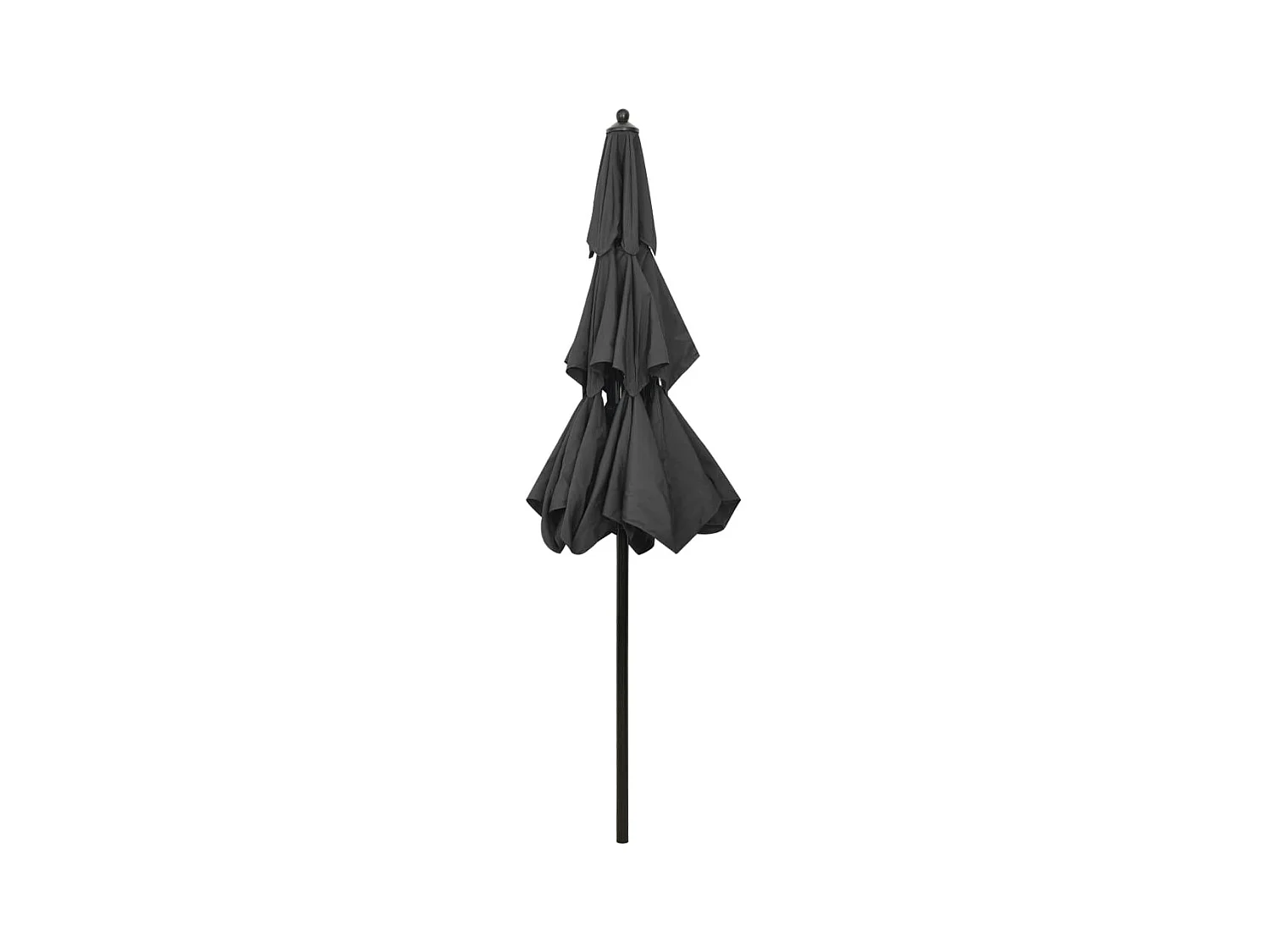 Parasol à 3 niveaux avec mât en aluminium Anthracite 2,5 m
