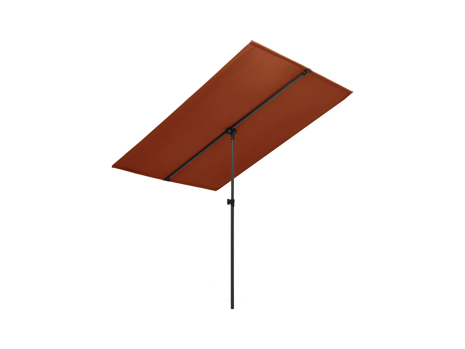 Parasol d'extérieur avec mât en aluminium 2x1,5 m Terre cuite
