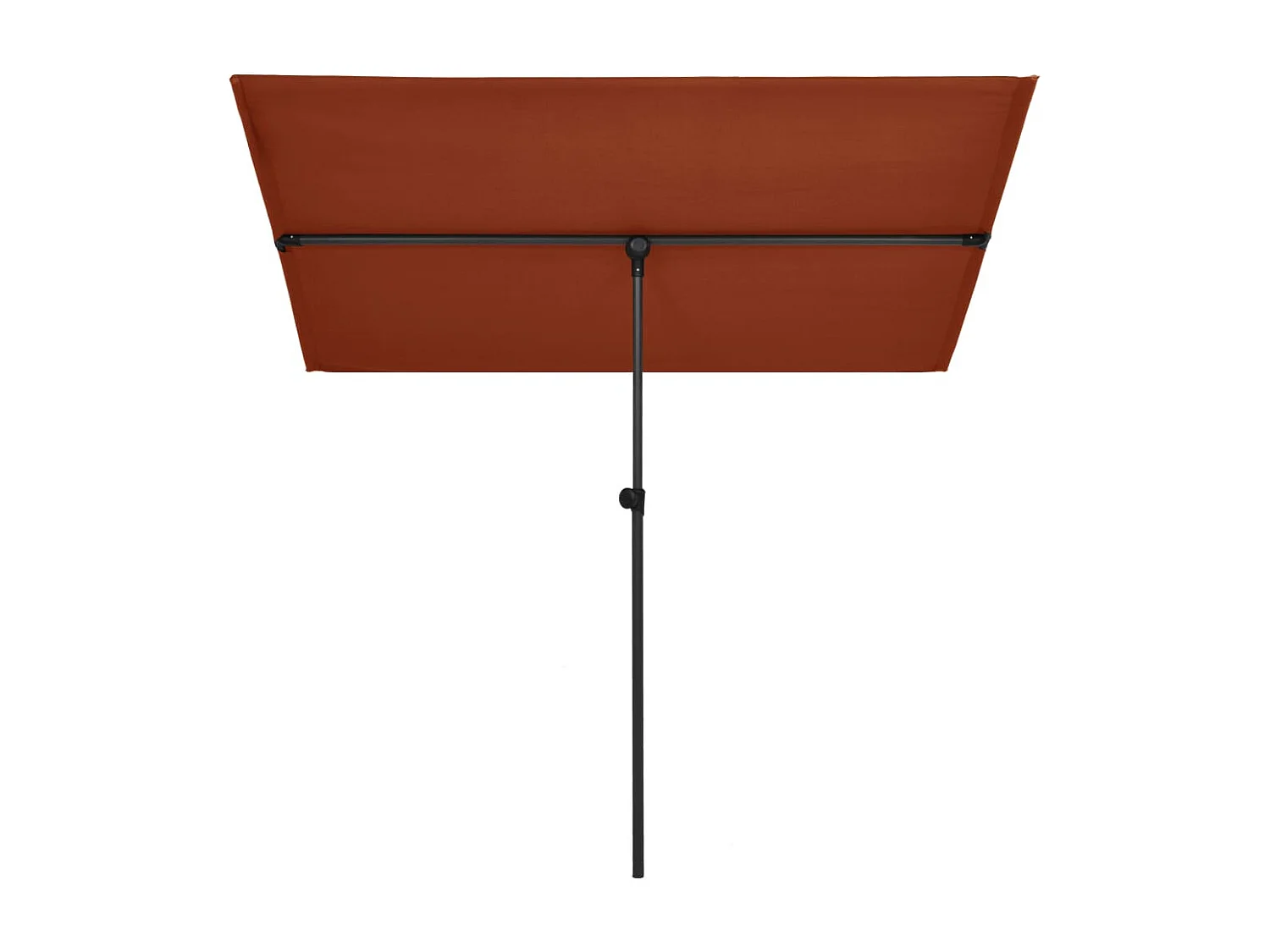 Parasol d'extérieur avec mât en aluminium 2x1,5 m Terre cuite