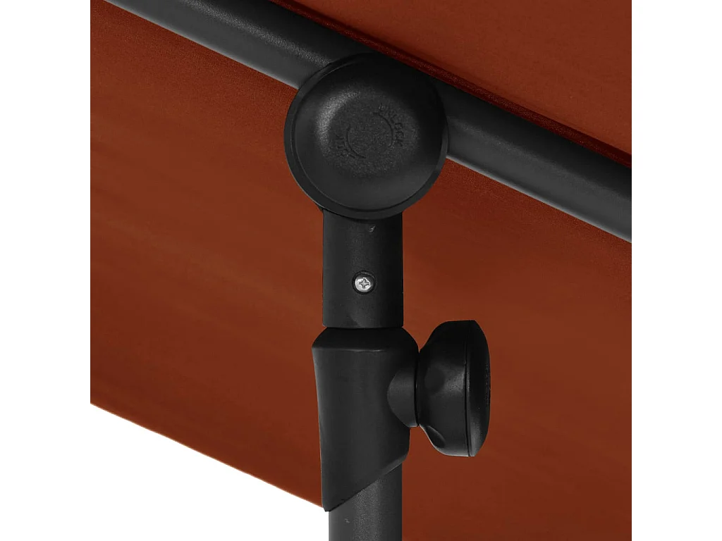 Parasol d'extérieur avec mât en aluminium 2x1,5 m Terre cuite