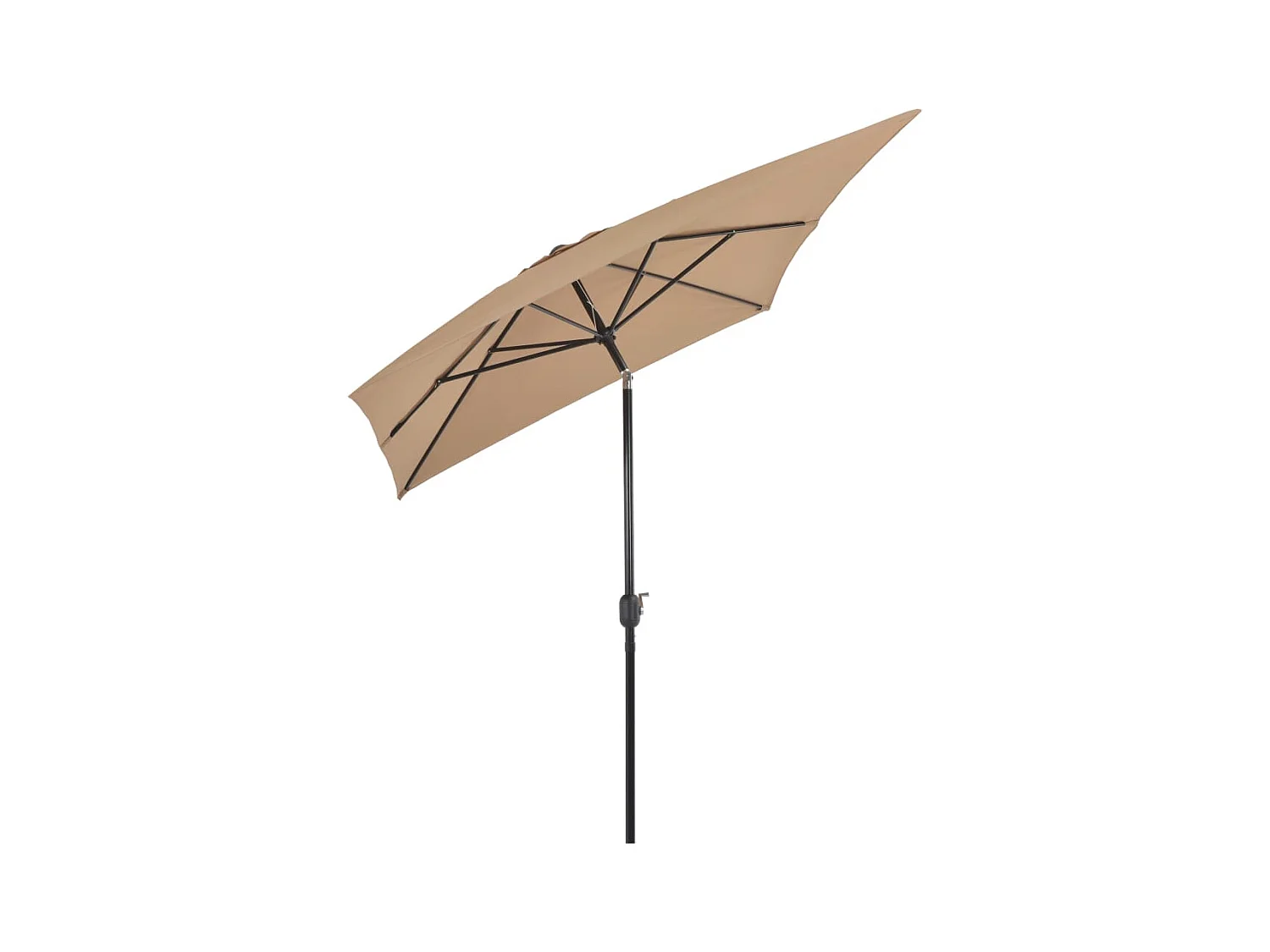 Parasol avec mât en métal 300x200 Taupe