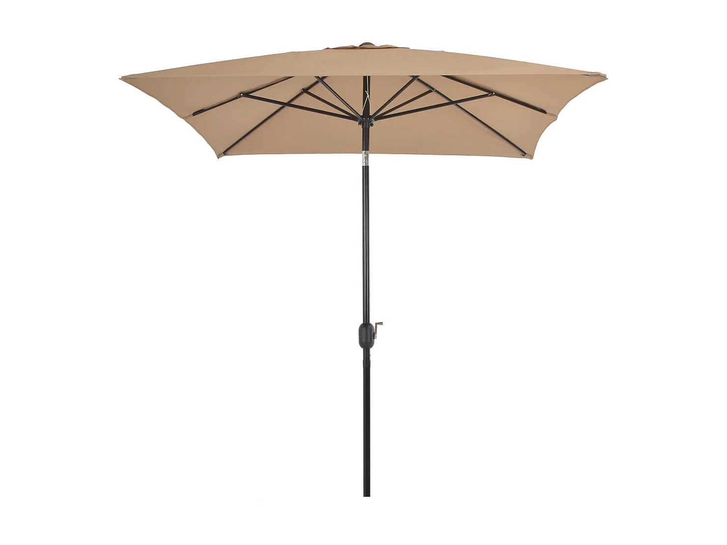 Parasol avec mât en métal 300x200 Taupe
