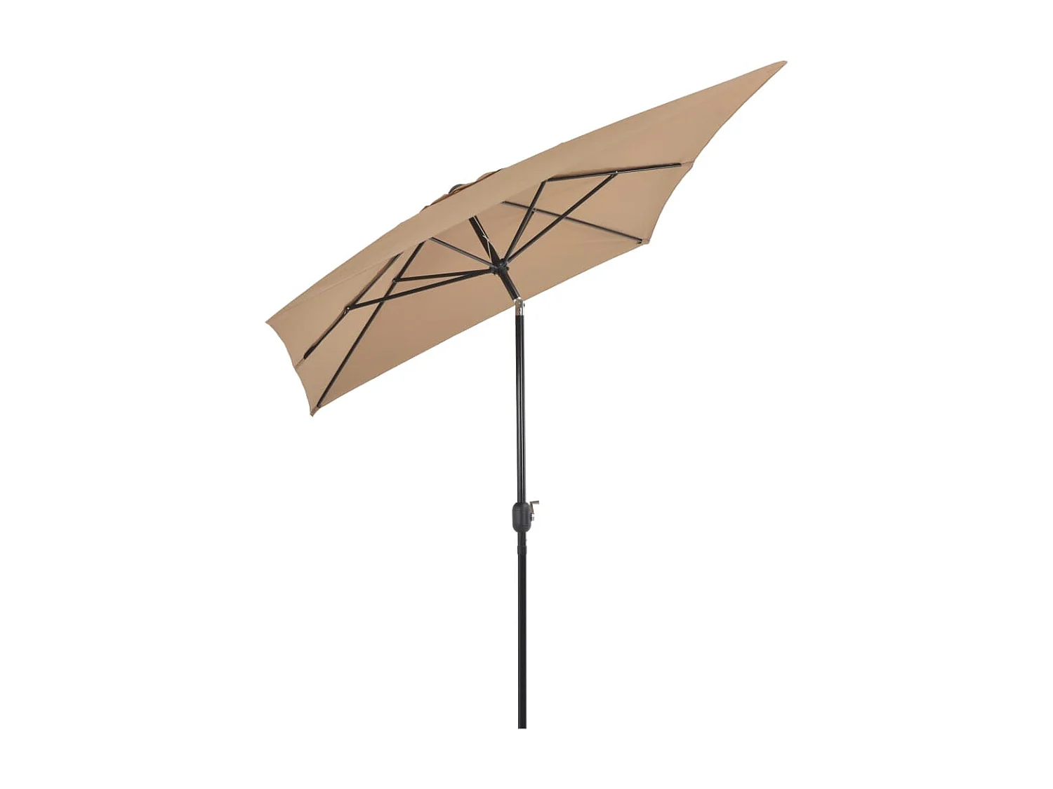 Parasol avec mât en métal 300x200 Taupe