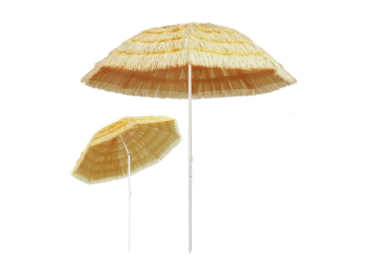 Parasol de plage Naturel 240cm Style hawaïen