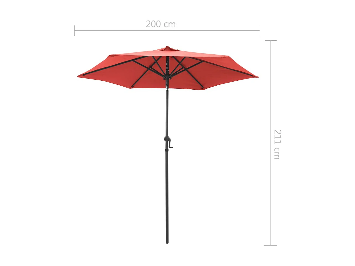 Parasol Terre cuite 200x211 Aluminium
