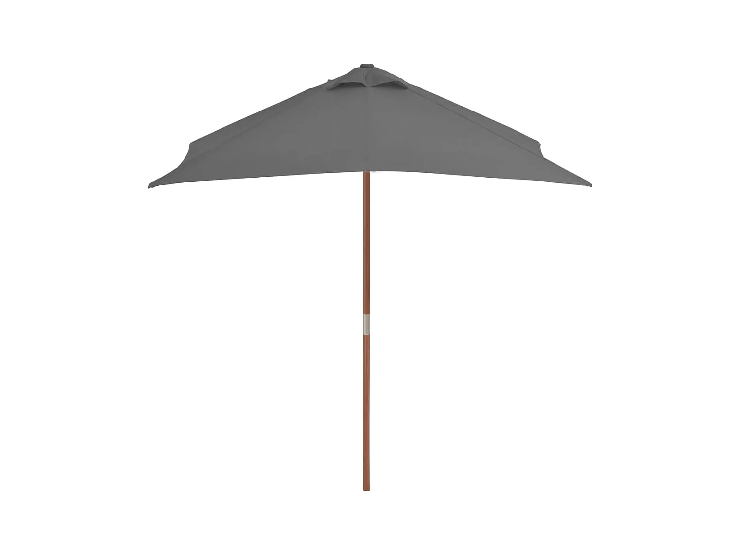 Parasol avec mât en bois 150x200 Anthracite