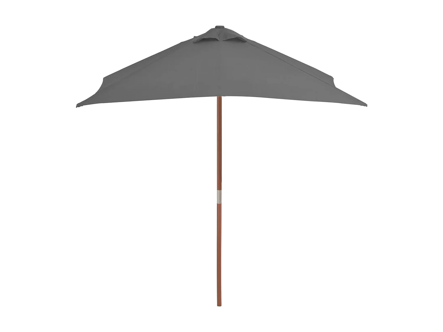 Parasol avec mât en bois 150x200 Anthracite