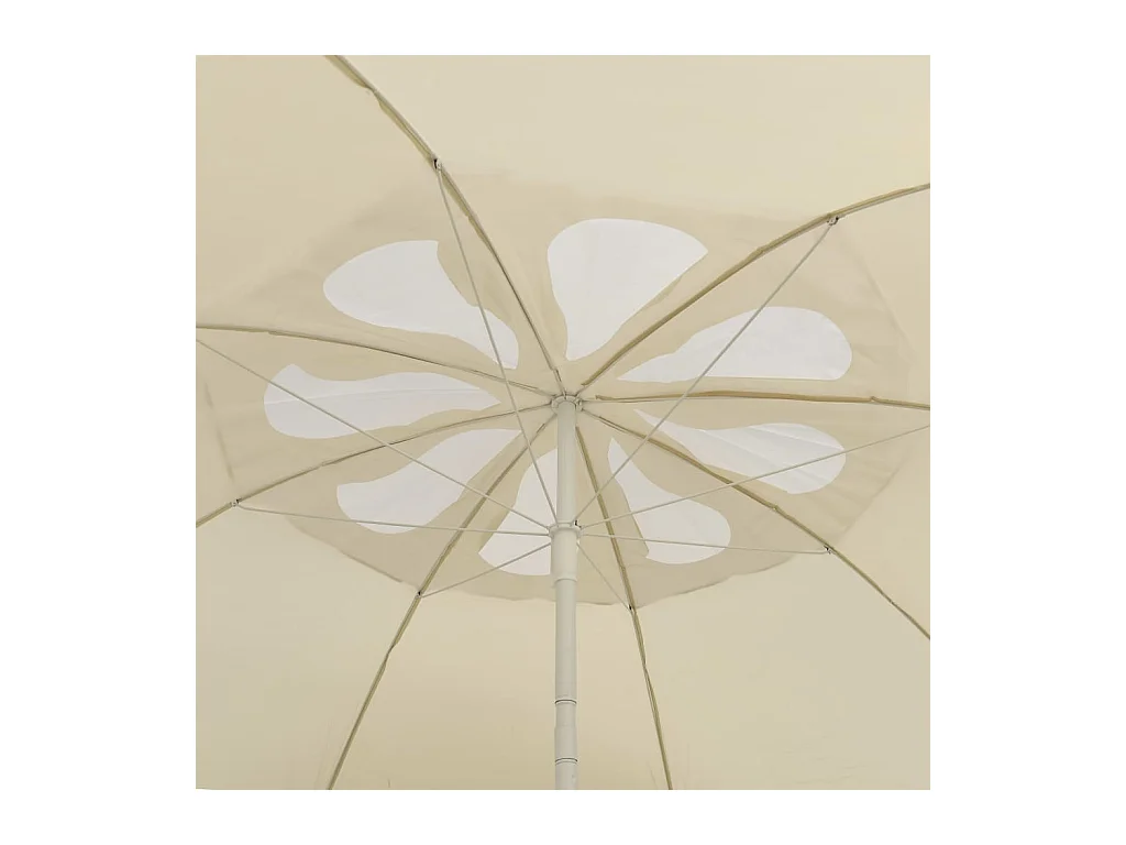 Parasol de plage Jaune sable 300cm 2