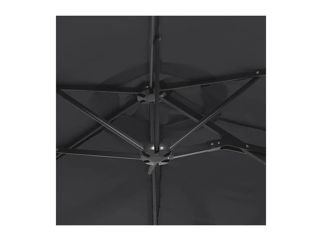 Parasol à double tête noir 316x240