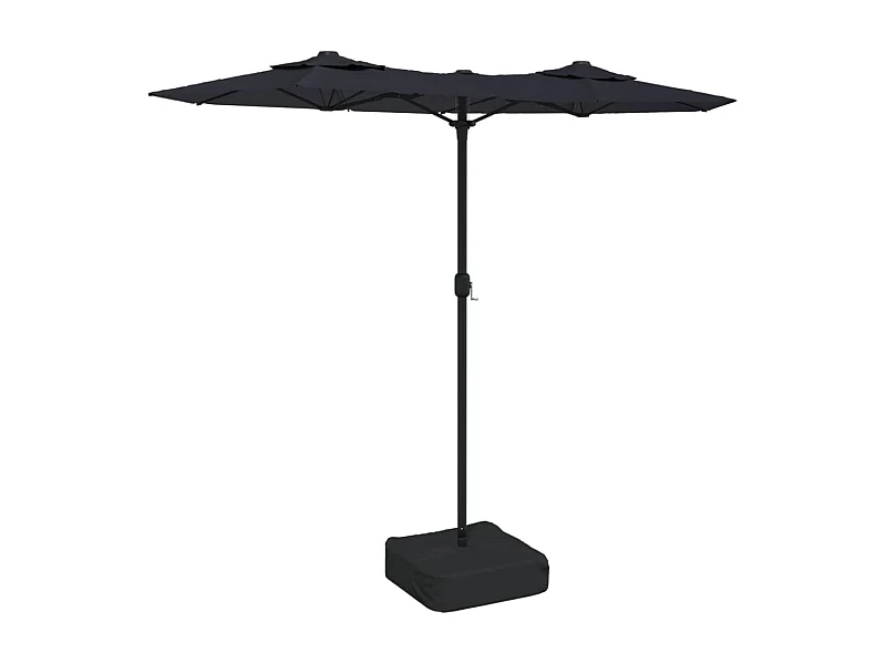 Parasol à double tête noir 316x240