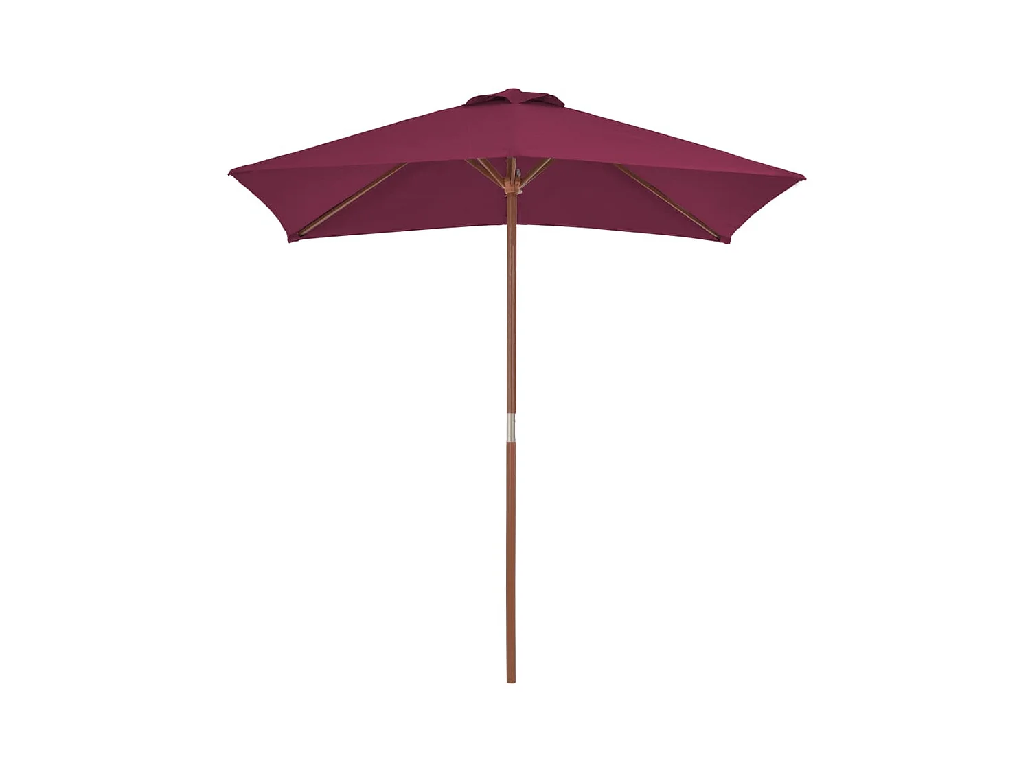 Parasol avec mât en bois 150x200 Bordeaux
