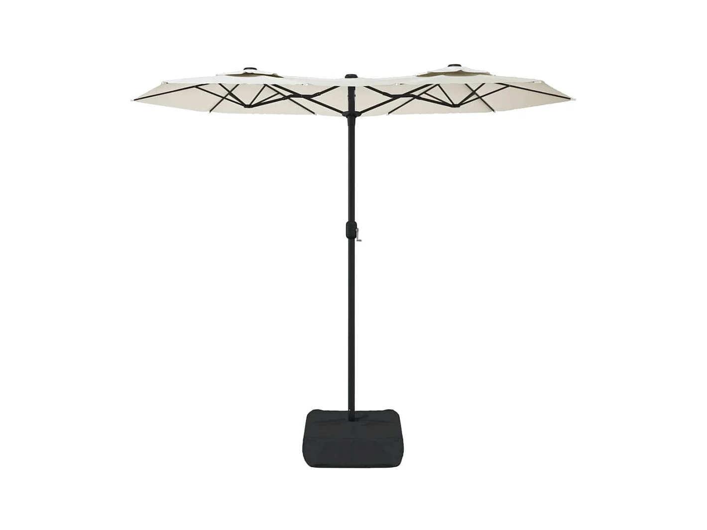 Parasol à double tête blanc sable 316x240