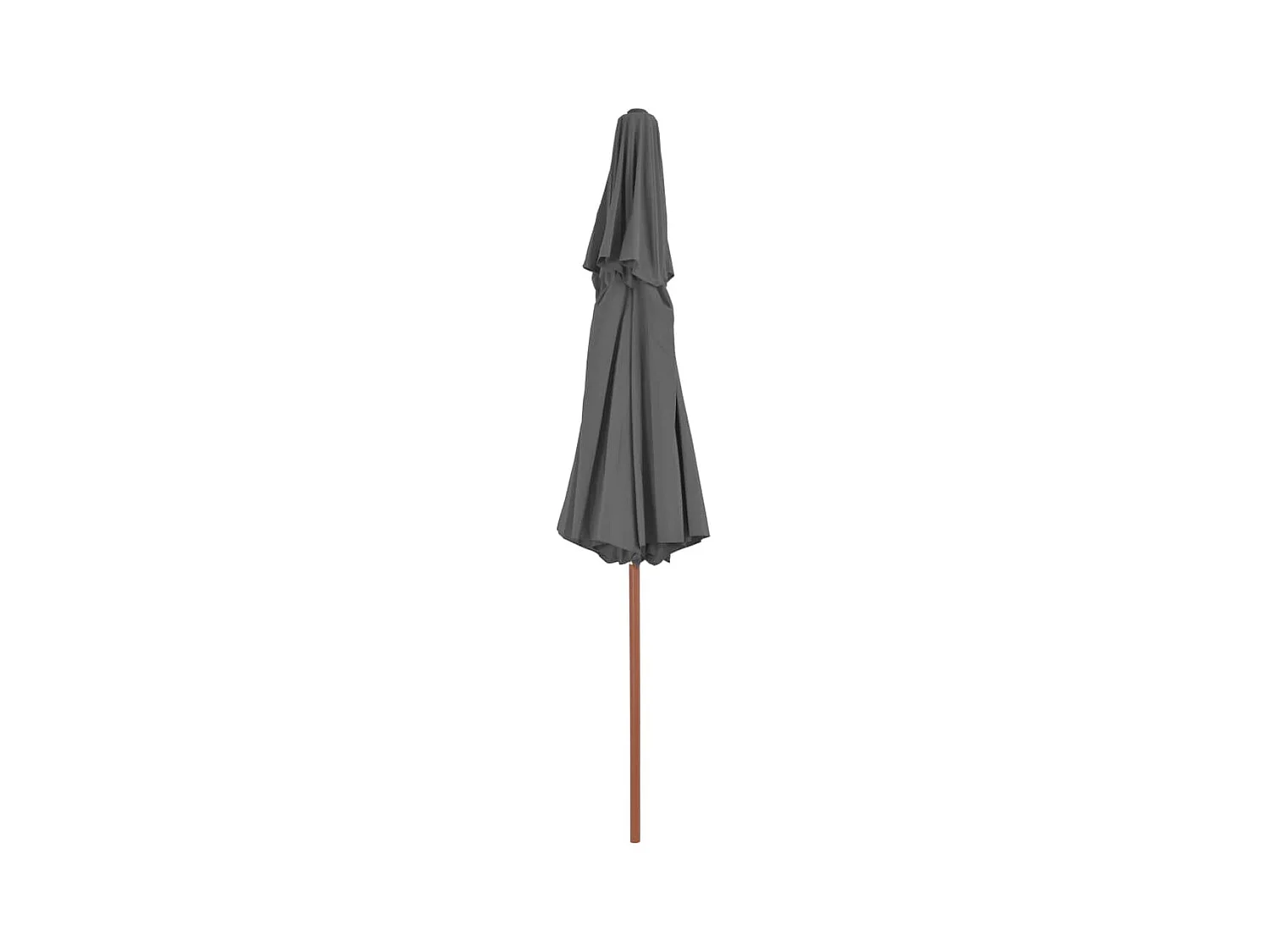 Parasol double avec mât en bois 270cm Anthracite
