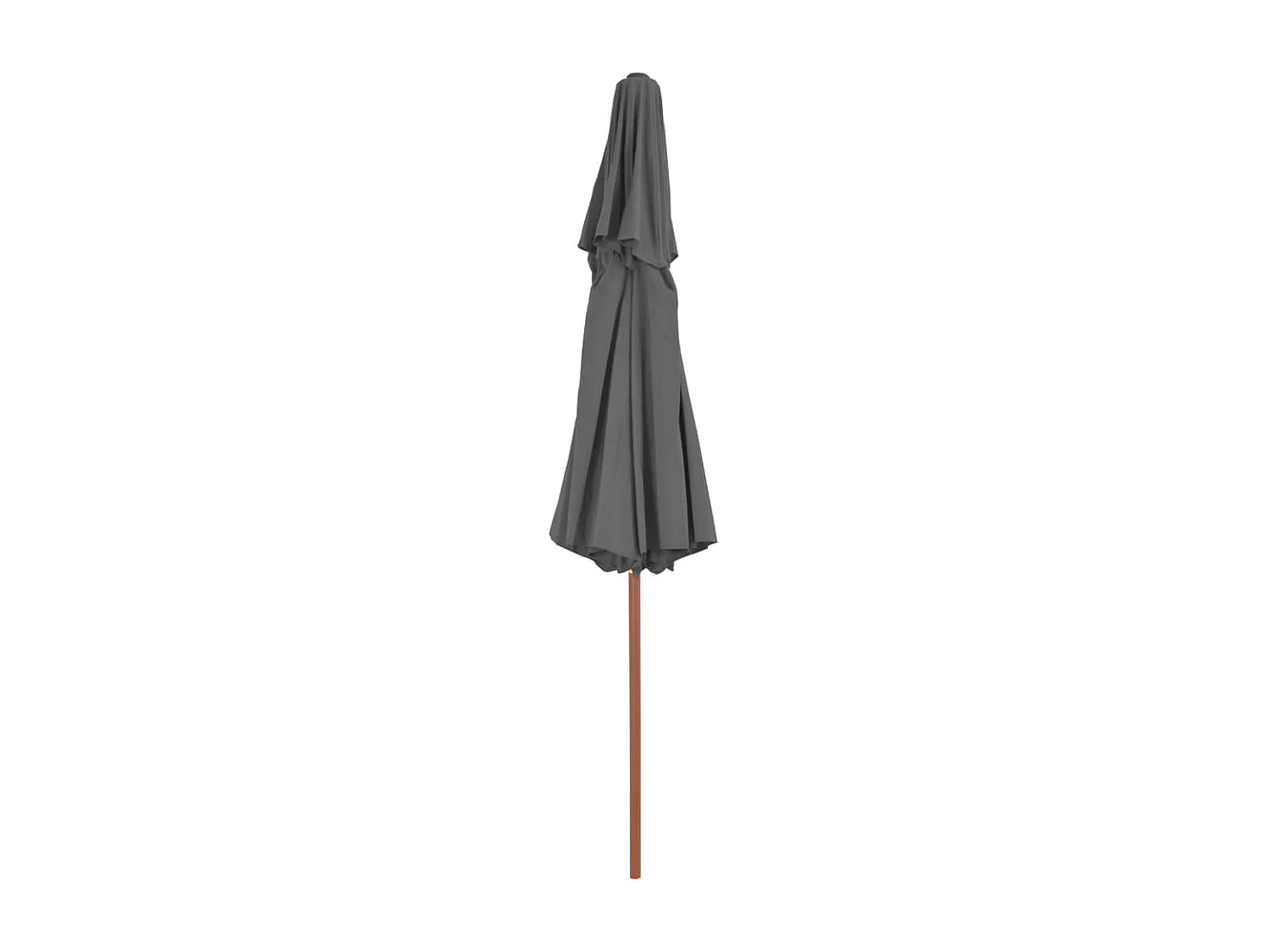 Parasol double avec mât en bois 270cm Anthracite