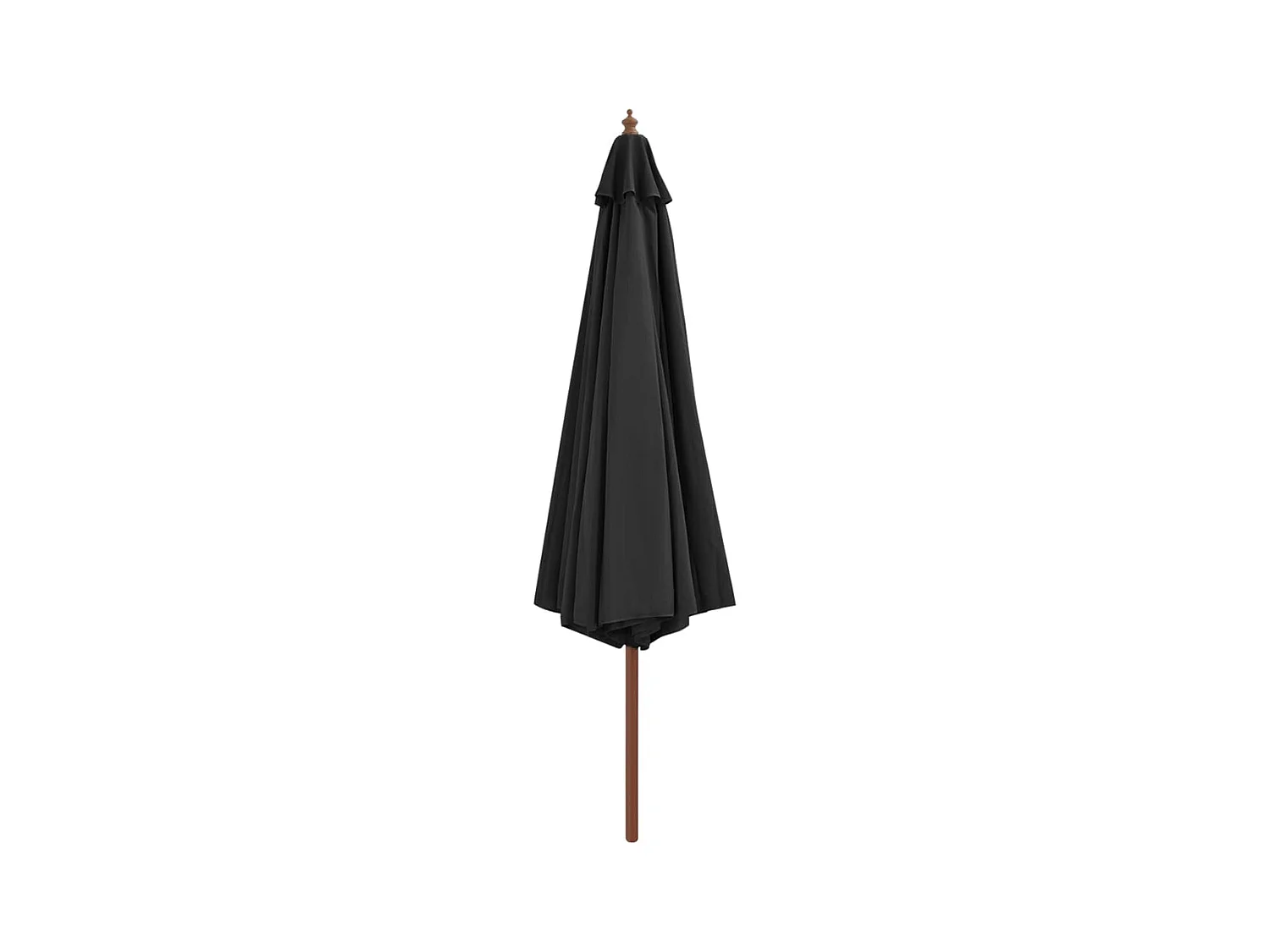Parasol avec mât en bois 350cm Anthracite