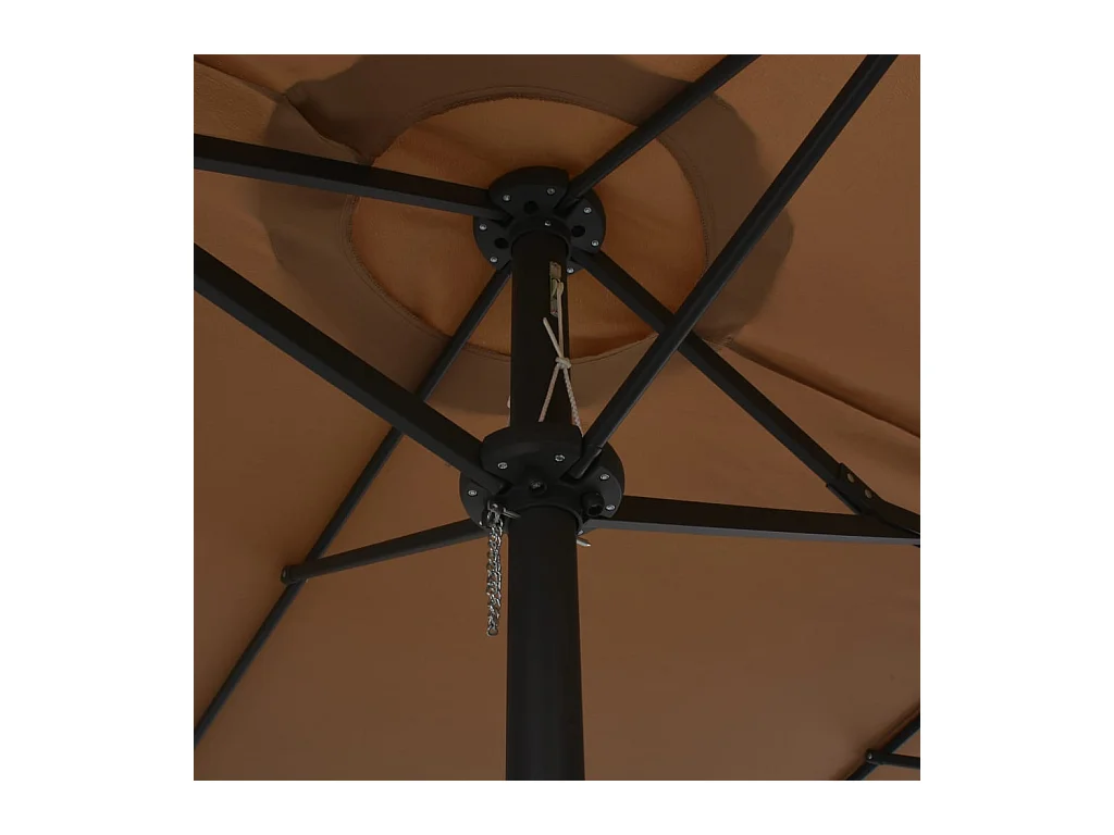 Parasol d'extérieur et poteau en aluminium 460x270 Taupe