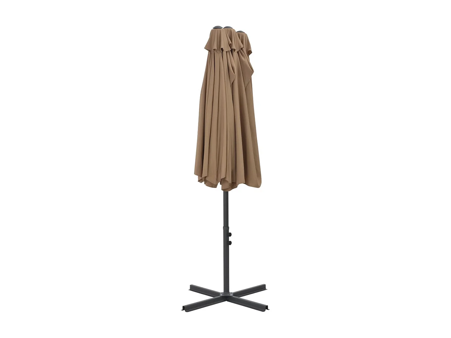 Parasol d'extérieur et poteau en aluminium 460x270 Taupe