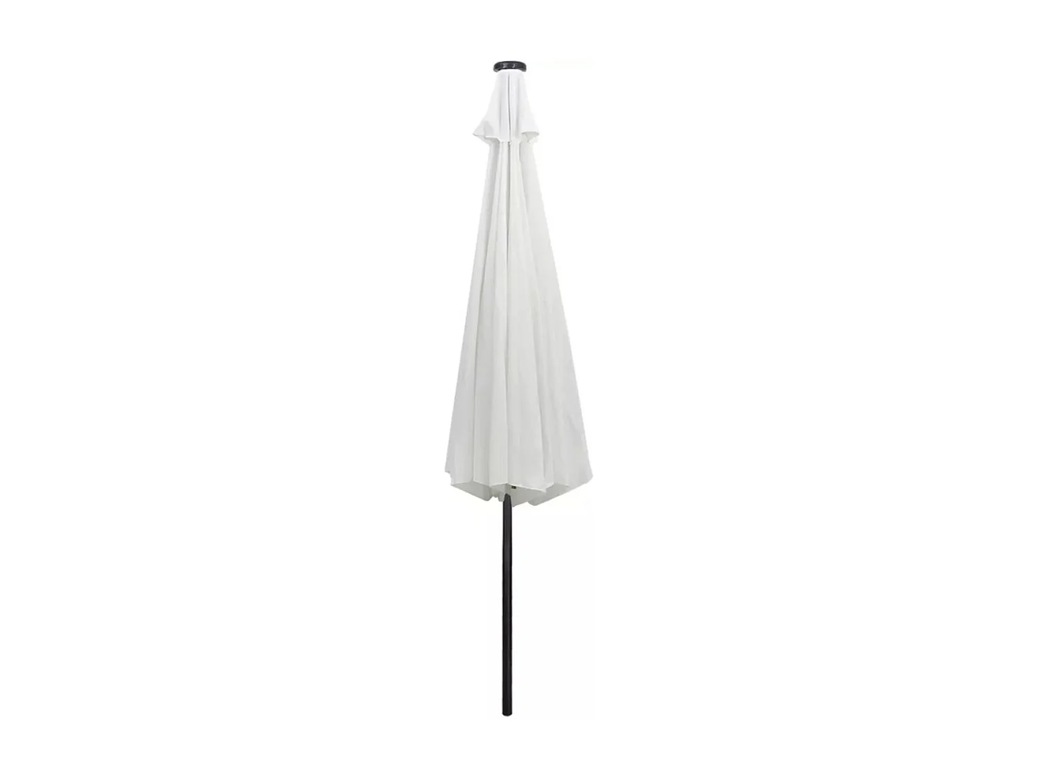 Parasol en porte-à-faux avec LED 3 m Blanc sable