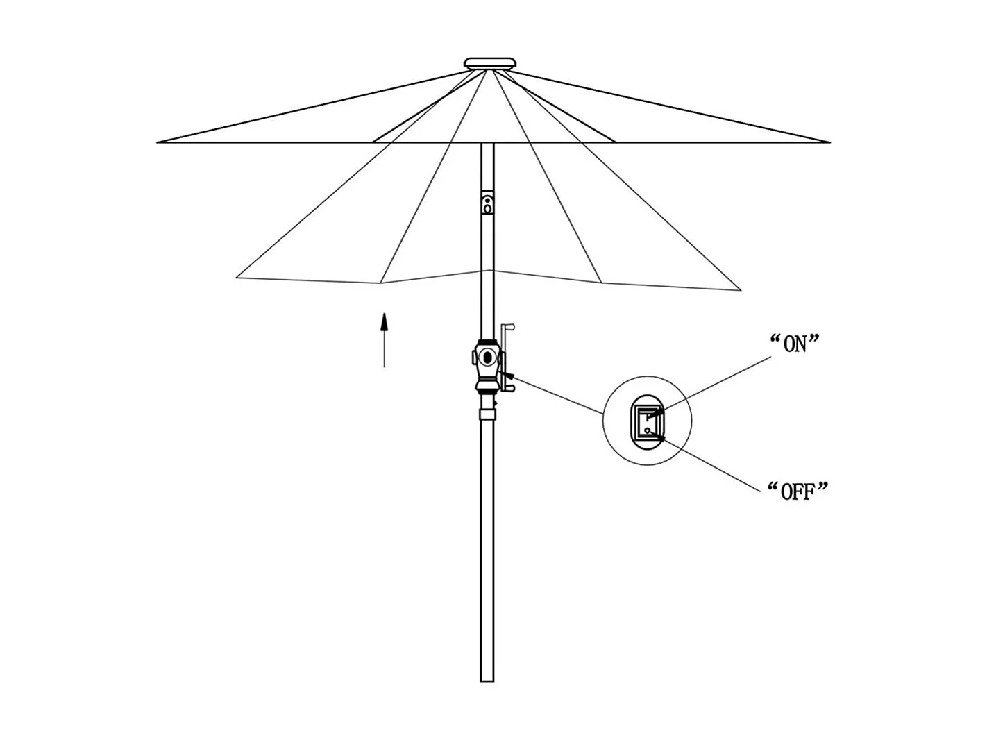 Parasol en porte-à-faux avec LED 3 m Blanc sable