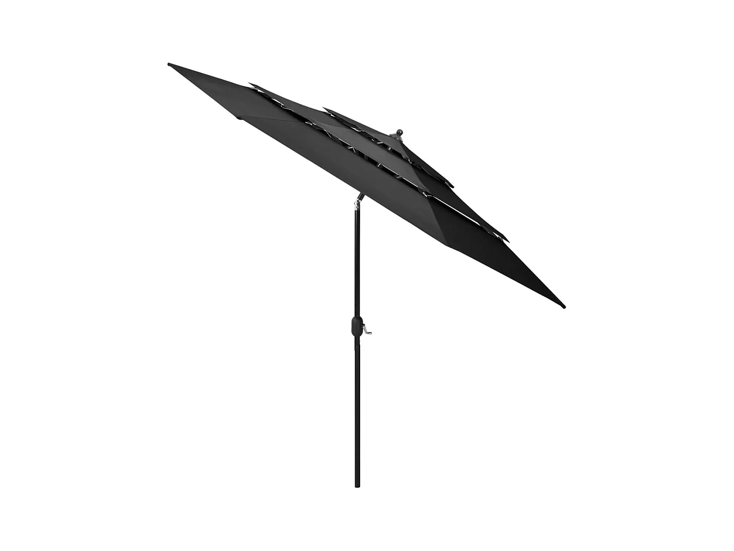Parasol à 3 niveaux avec mât en aluminium Anthracite 3 m