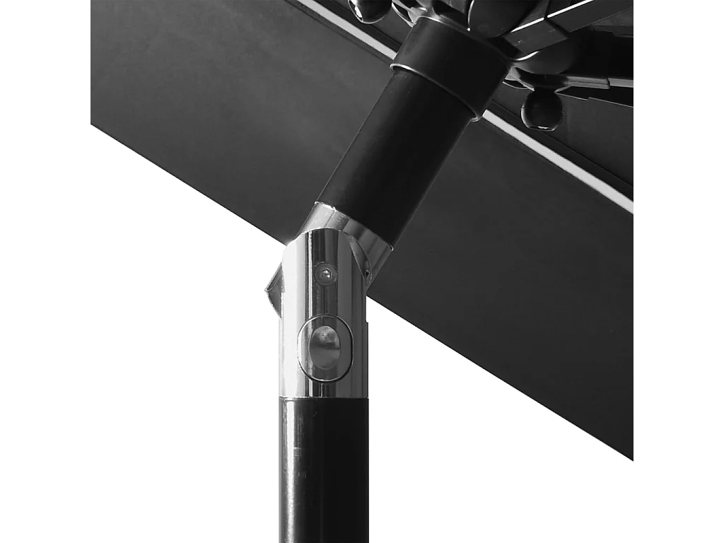 Parasol à 3 niveaux avec mât en aluminium Anthracite 3 m