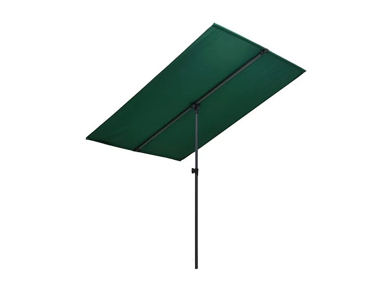 Parasol d'extérieur avec mât en aluminium 2x1,5 m Vert