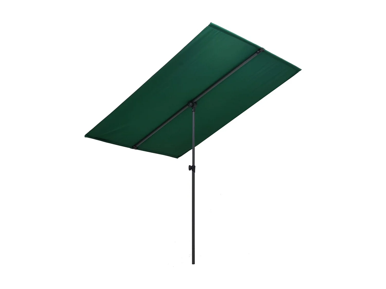 Parasol d'extérieur avec mât en aluminium 2x1,5 m Vert