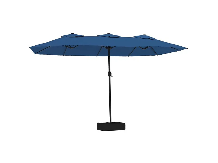 Parasol à double tête avec LED bleu azuré 449x245