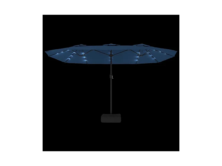 Parasol à double tête avec LED bleu azuré 449x245