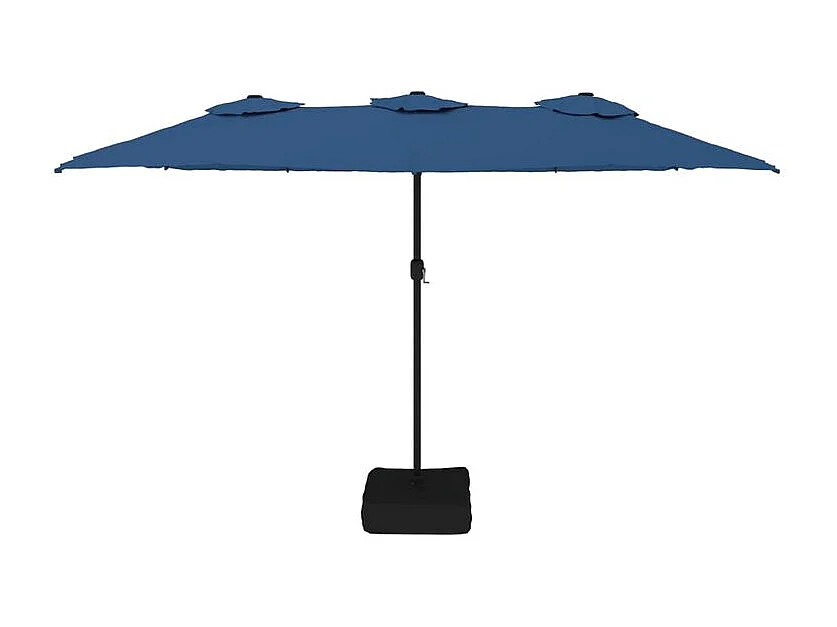 Parasol à double tête avec LED bleu azuré 449x245