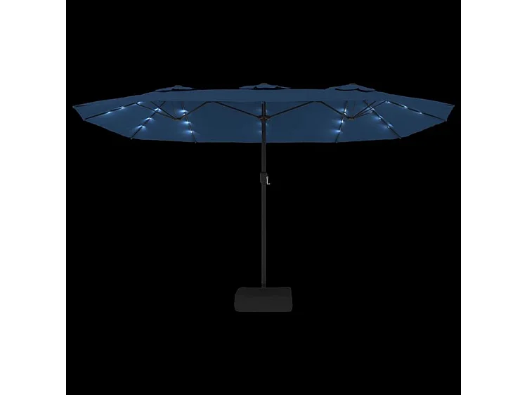 Parasol à double tête avec LED bleu azuré 449x245