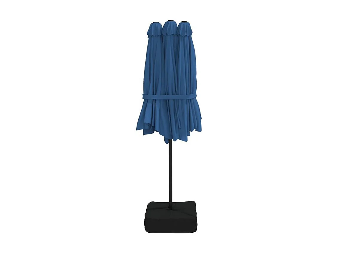 Parasol à double tête avec LED bleu azuré 449x245